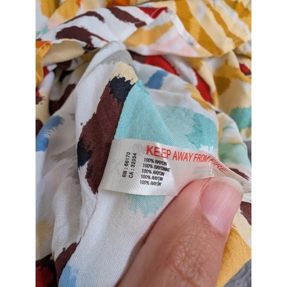 Anthropologie Abstract Print Kaftan Cover Up Tunic‎ Beach Dress
